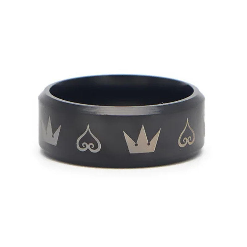 Stainless Steel Crown Couple Promise Rings for Men and Women
