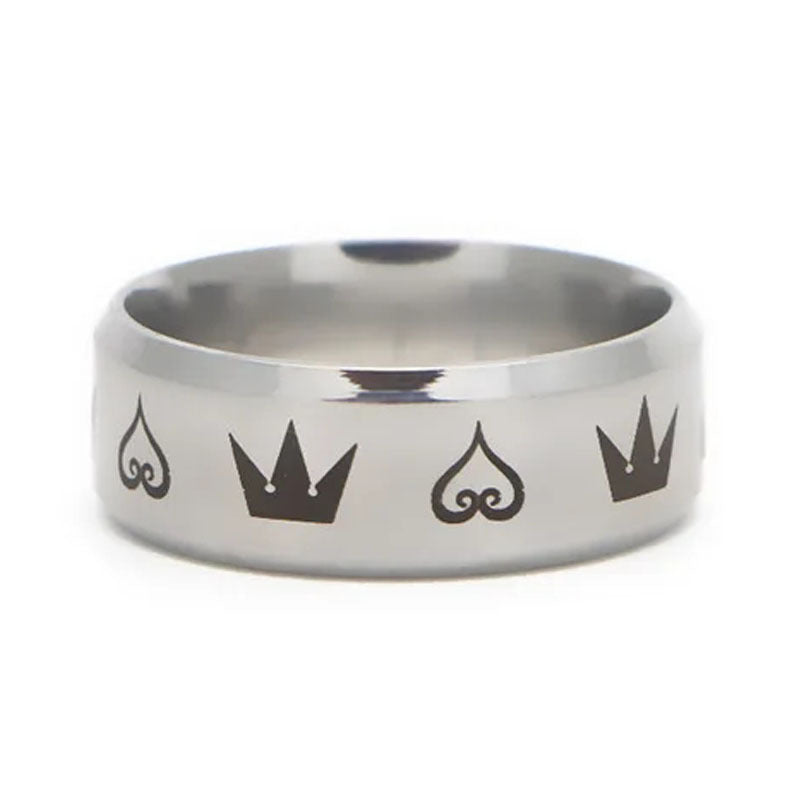 Stainless Steel Crown Couple Promise Rings for Men and Women